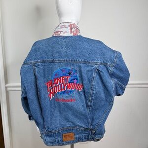 Vintage 1991 Planet Hollywood Orlando, Florida 100% cotton denim jacket XL